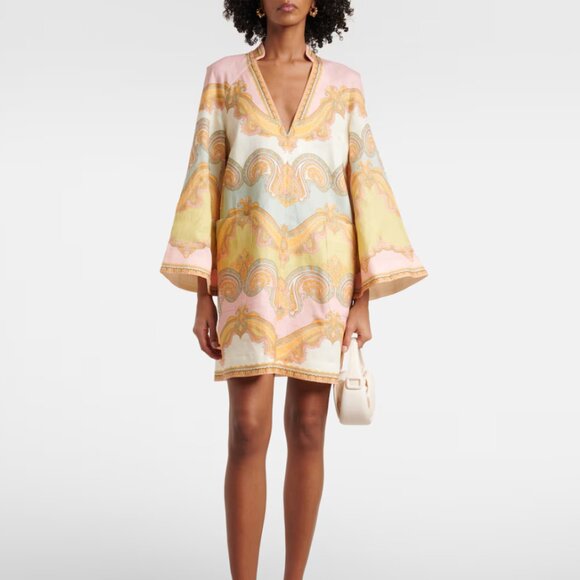 Zimmermann Maxine paisley linen minidress - Picture 1 of 13